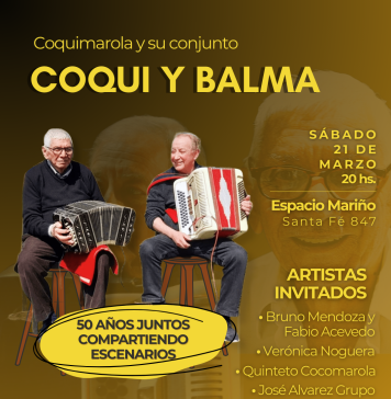 COQUI Y BALMA FESTEJAN 50 AÑOS DE ANDAR MUSIQUERO