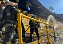 El video y las fotos del principio de incendio en La Bombonera tras el triunfo de Boca ante River