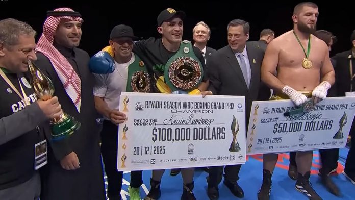 Hazaña del boxeador argentino Kevin Ramírez: se coronó campeón de los pesados del Grand Prix de la CMB y ganó 100 mil dólares