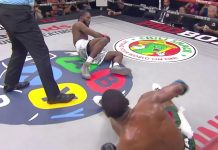 La espectacular doble caída en una pelea que dejó a los boxeadores al borde del nocaut