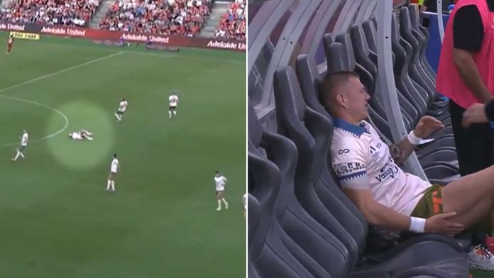 Se lesionó cuando se acercaba al saque inicial y se retiró llorando: la curiosa secuencia que dio la vuelta al mundo