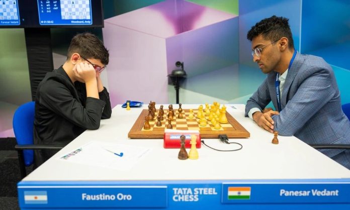 Faustino Oro empató tras casi cuatro horas de partida, da pelea en Países Bajos y enfrentará a uno de los puntos