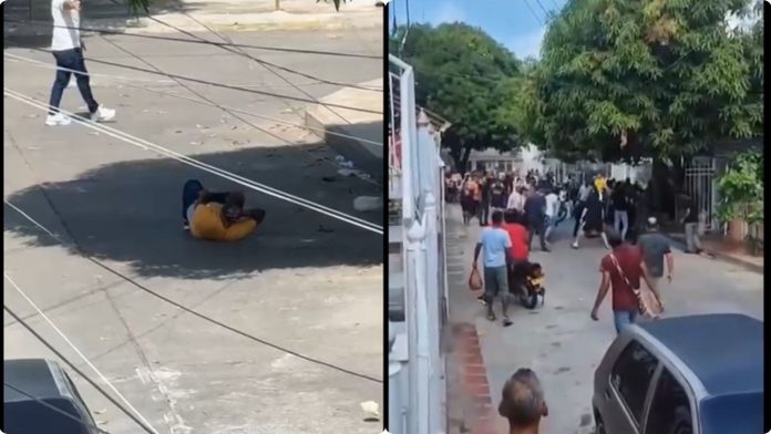 Justicia por mano propia en Barranquilla, comunidad del barrio el Limón agarró a piedras y golpes a presunto ladrón