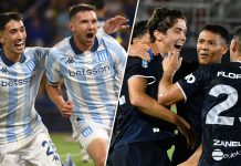 Racing iguala con el líder Independiente Rivadavia por el Torneo Apertura: Matko Miljevic fue expulsado a la media hora de juego