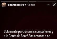 El gesto antideportivo de un jugador del Cruzeiro contra Bareiro antes de su expulsión en la derrota de Boca por la Copa Libertadores