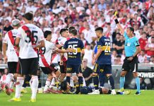 Empujones y dos amarillas: el áspero cruce entre Acuña y Paredes en el Superclásico entre River Plate y Boca Juniors
