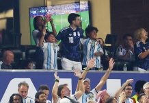 El gol de tiro libre de Lionel Messi ante Jordania en el Mundial: el efusivo festejo de Anto Roccuzzo con sus hijos