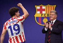 Nuevo capítulo en la novela sobre el futuro de Julián Álvarez: el guiño del presidente del Barcelona en medio de las negociaciones