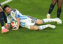 La impactante inflamación que le quedó a Lionel Messi en la frente tras una caída y choque contra un jugador de Cabo Verde