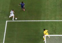Pelotazo desde mitad de cancha, control impecable y definición precisa: el golazo de Lionel Messi para abrir el marcador ante Cabo Verde